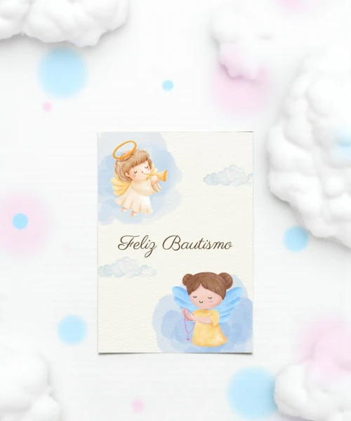Tarjeta 7X10 cm - Bautismo DISEÑO 1