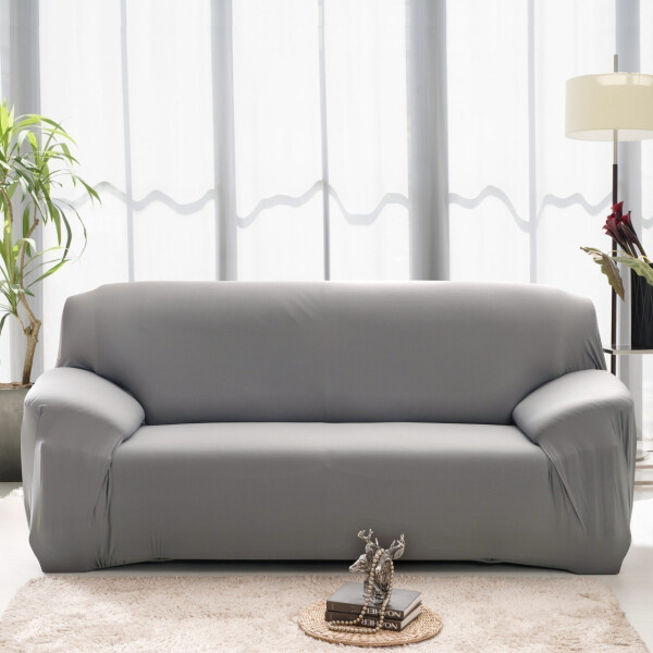 Cubre Sofa Elastico Elastizado Funda 4 Cuerpo Plaza Variante Color Gris Claro
