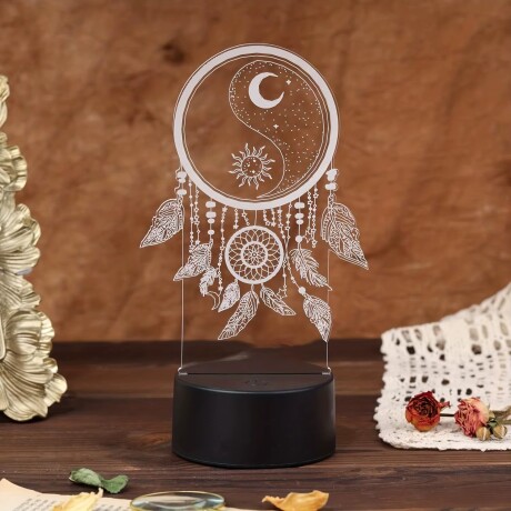 Lámpara Decorativa 3D Multicolor Táctil Atrapasueños