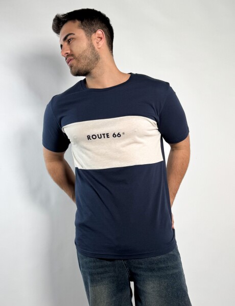 Remera combinada Loras Azul