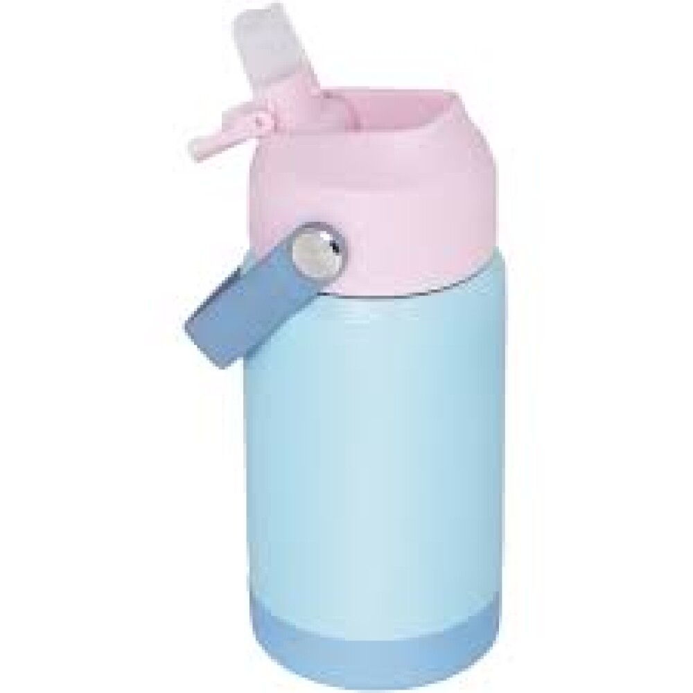 Vaso termico doble pared boquilla BUBA celeste rosa