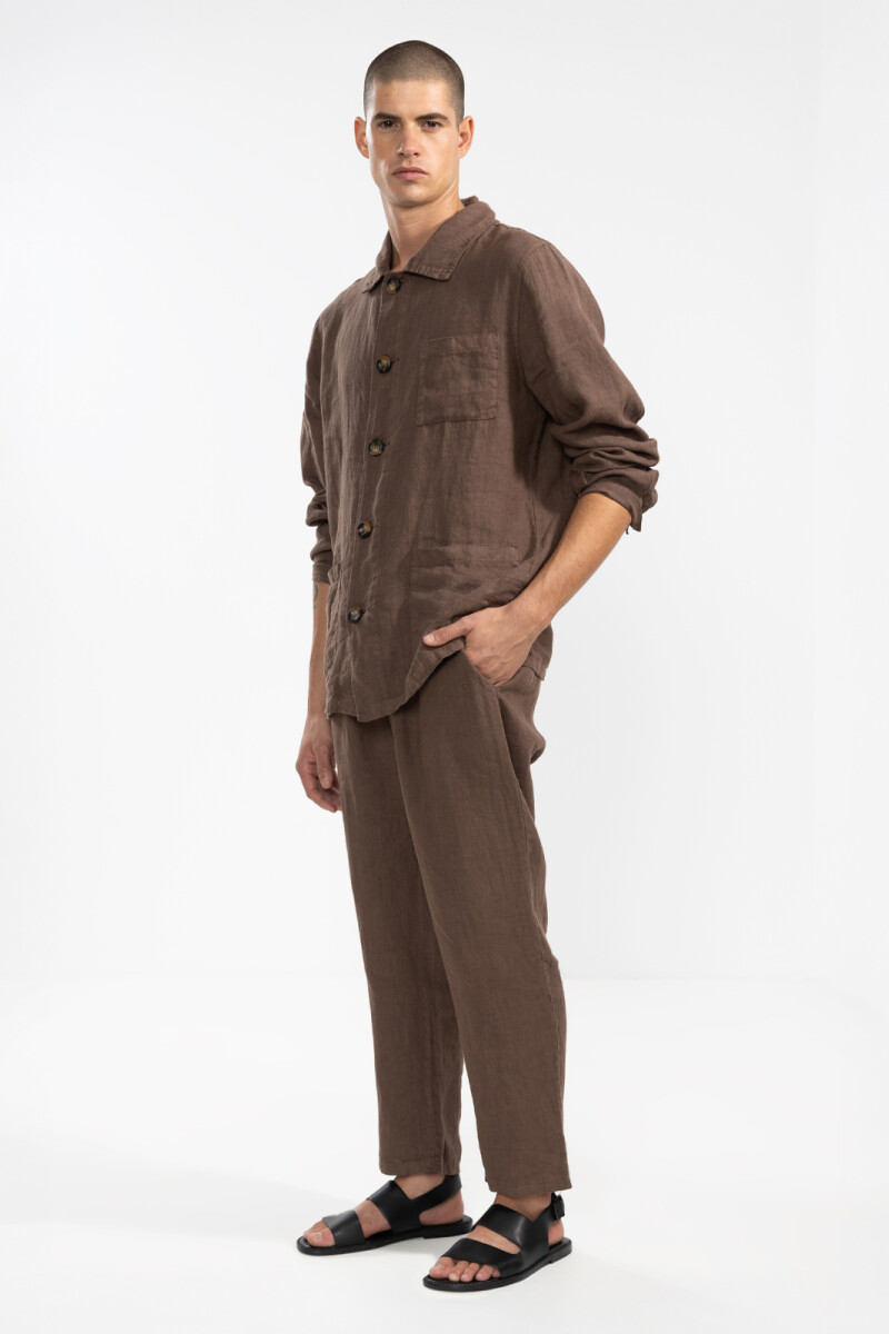 PREMIUM LINEN JACKET Moccha