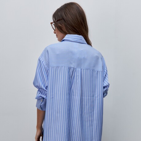CAMISA DANAE STRIPE Azul Melange