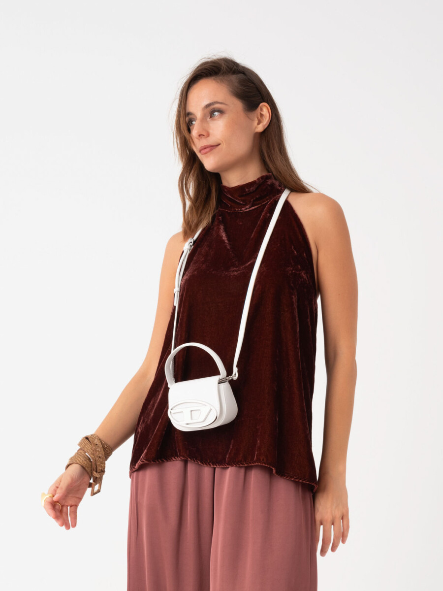 TOP HALTER VELVET 
