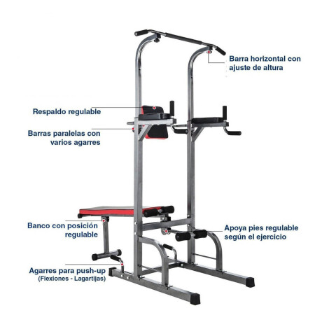 Gimnasio Multifunción Power Tower Abdominal Dominadas Gimnasio Multifunción Power Tower Abdominal Dominadas