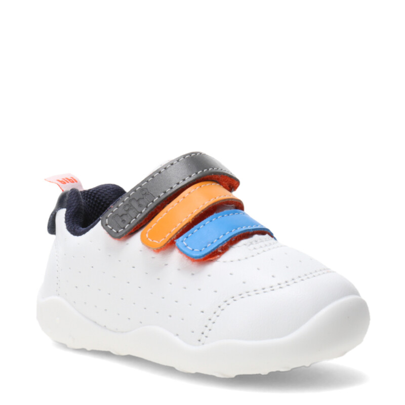 Championes de Niños Bibi Fisioflex c/Velcros Blanco - Multicolor