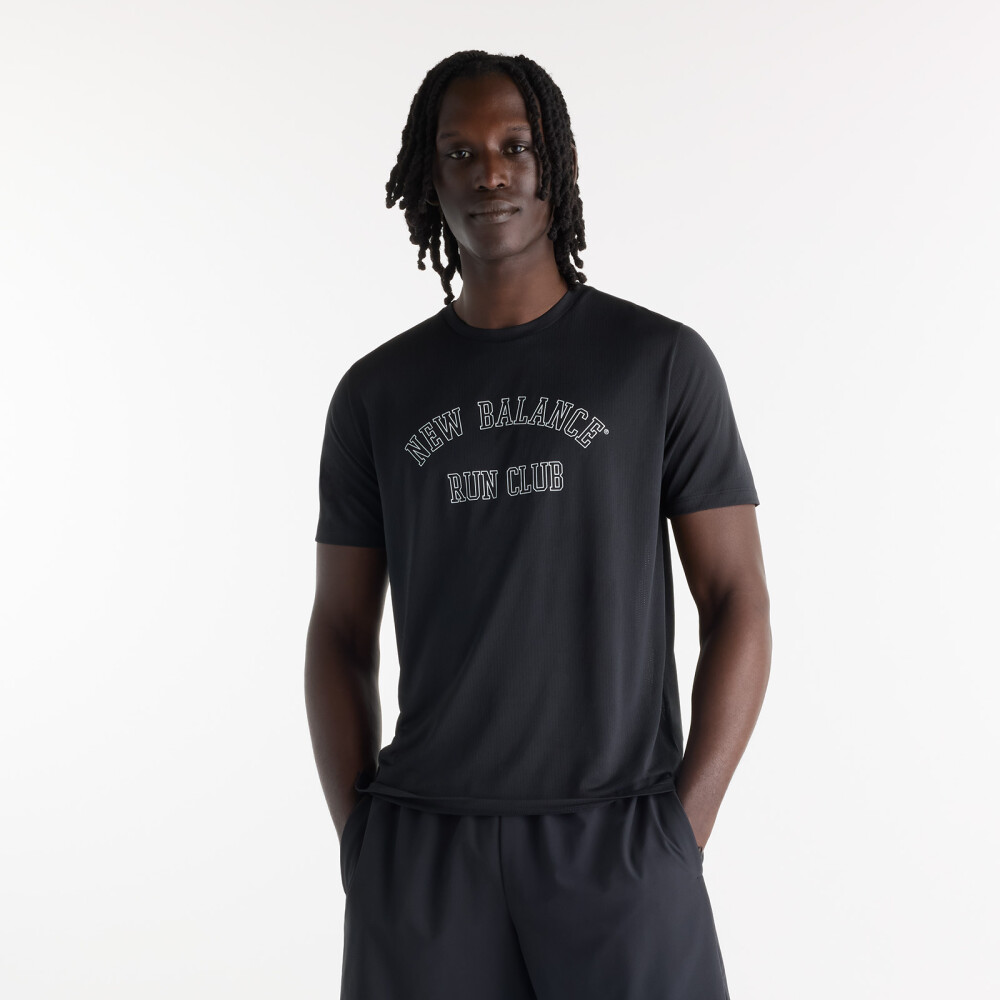 Grey Day Running Club T-Shirt Mens Black