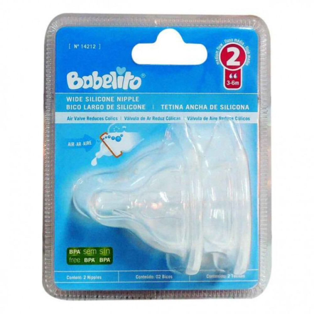 BABELITO TETINA DE BOCA ANCHA N 2 X 2 B única