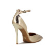 Zapato Mujer Vizzano Metalizado Taco Alto Dorado