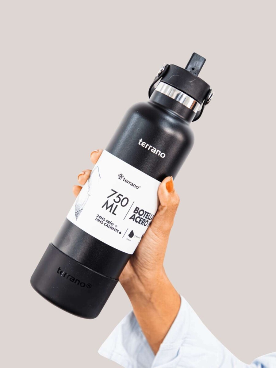 Botella Térmica Con Pico 750Ml. - Negro 