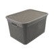 Set x2 Caja simil ratán 40 lts CAPPUCCINO