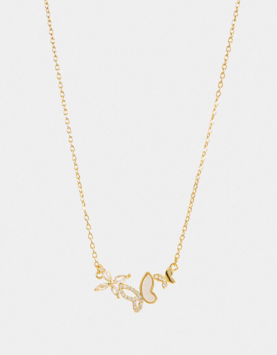 Cadena Corta Con Dije Bañado En Oro - Dorado 