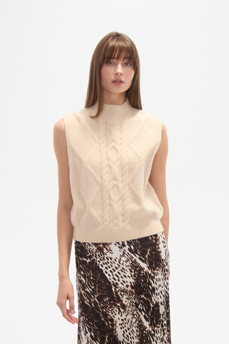 Chaleco Vesti - Beige Claro 