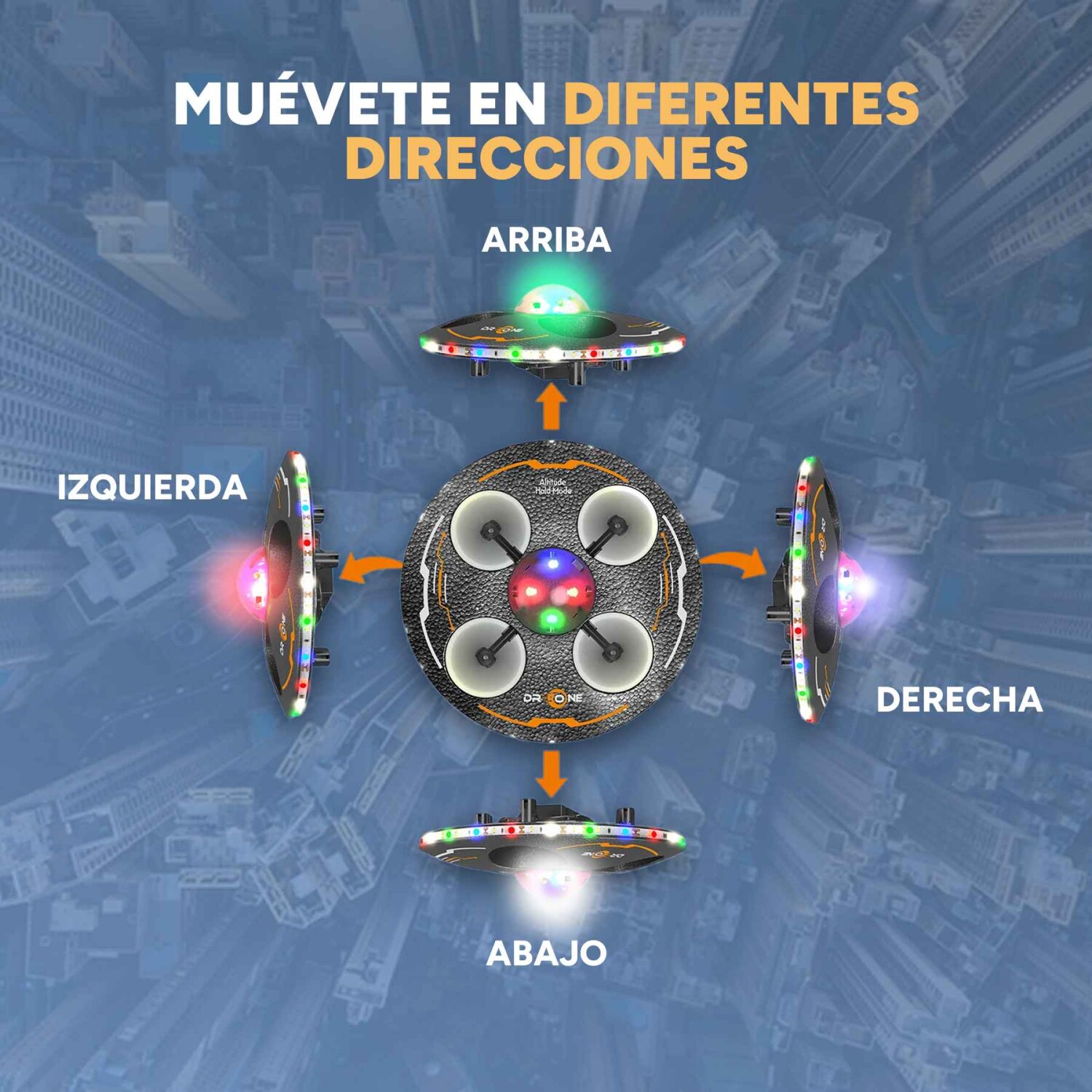 Lexibook, RC UFO Flying Sonic con Luces y Control por Gestos, Control Manos Libres con batería Recargable, Azul, UFOSNLXB Lexibook, RC UFO Flying Sonic con Luces y Control por Gestos, Control Manos Libres con batería Recargable, Azul, UFOSNLXB