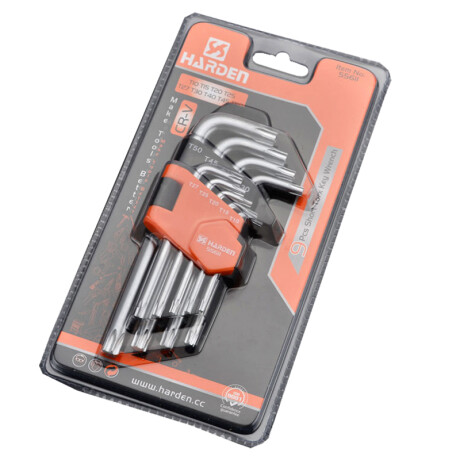 JUEGO LLAVES TORX MEDIANA 9 PZAS PRO HARDEN ++ N/a