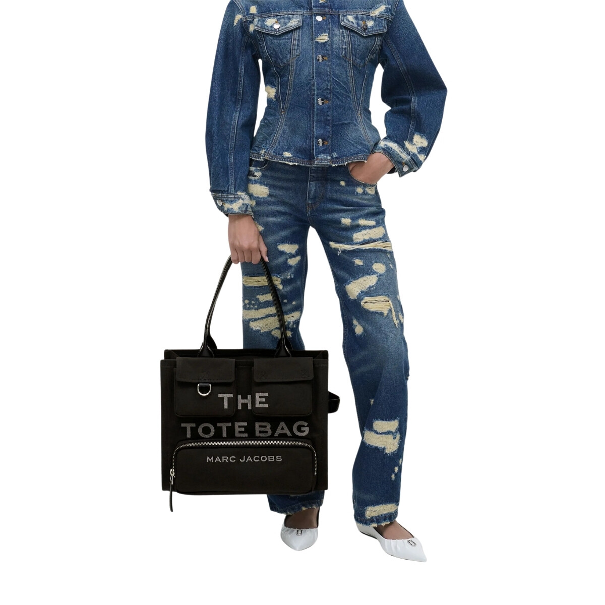 MARC JACOBS - THE CARGO CANVAS LARGE TOTE BAG 