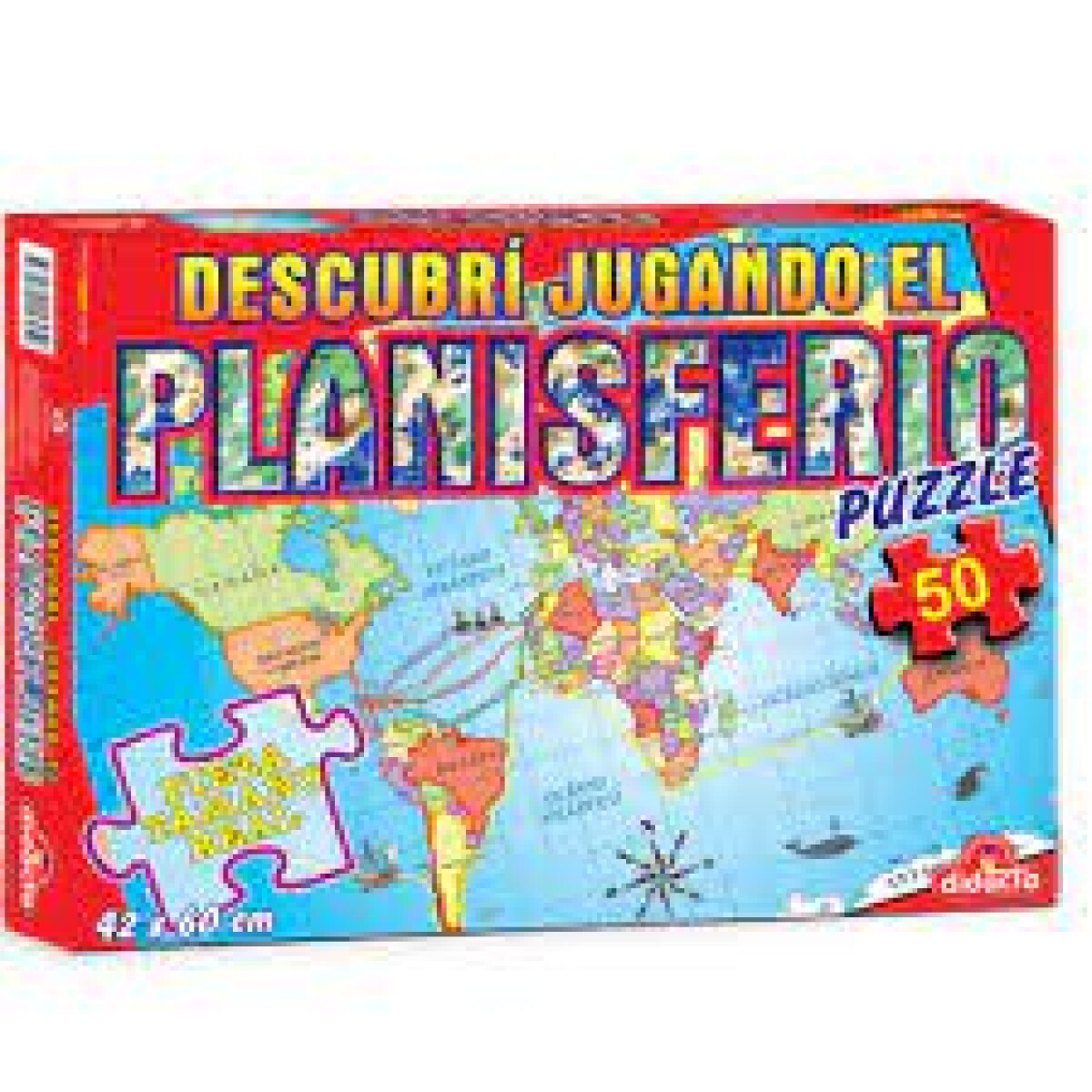 Puzzle Planisferio 50 Piezas 