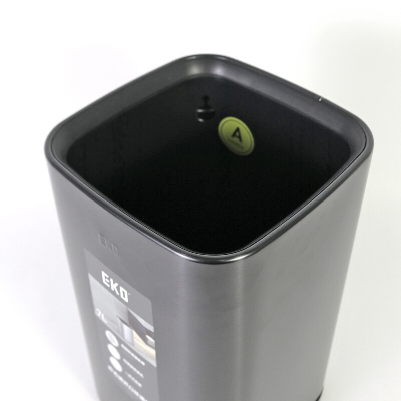 BASURERO INOX NEGRO 18X18X30.5CM Unica