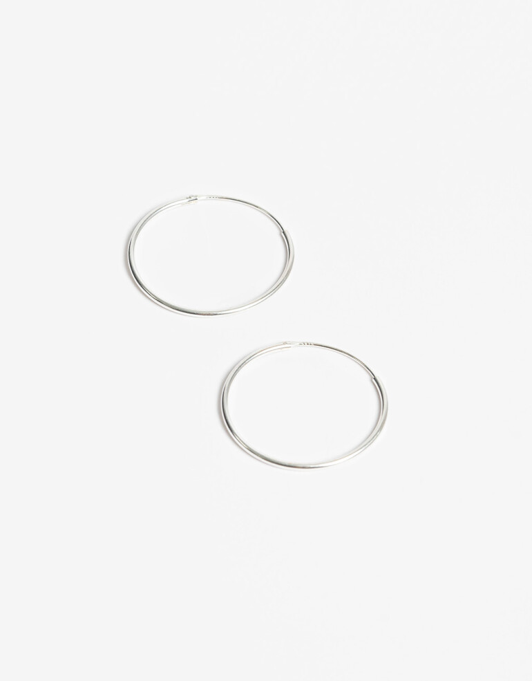 Aros Argollas Metal Aros Argolla Plata 925 - Plateado