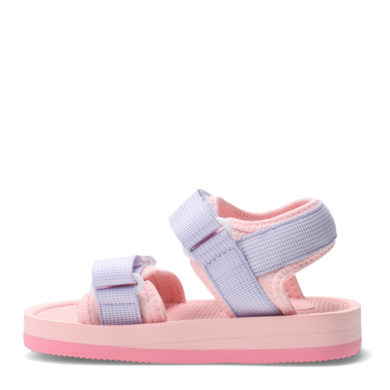 Sandalia de Niños Croco Kids GLADIOLUS con tiras y velcro Rosado