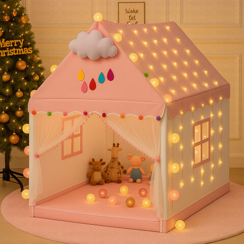 Carpa Casita Infantil IMBACK IBK-CAR005 | Casa de Juegos Estilo Hogar con Cortinas, Plegable y Resistente Rosa Carpa Casita Infantil IMBACK IBK-CAR005 | Casa de Juegos Estilo Hogar con Cortinas, Plegable y Resistente Rosa
