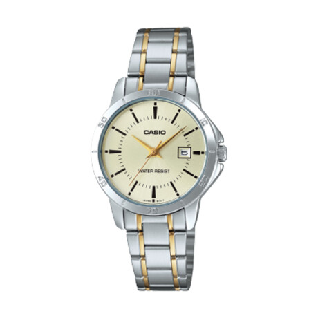 Reloj Casio LTP-V004SG-9AUDF Dama Dorado con Plateado