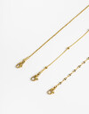 Collares Cortos Metal Set De Collares De Cadena Acero - Dorado