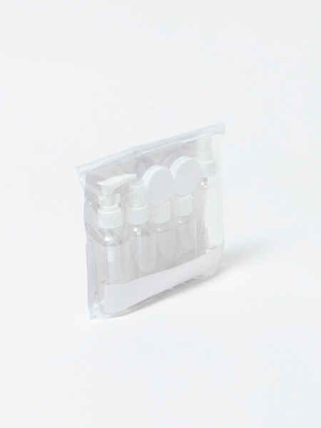 Set de frascos para viaje Blanco