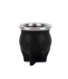 Mate de Cerámica Chico delta Engrasado Negro