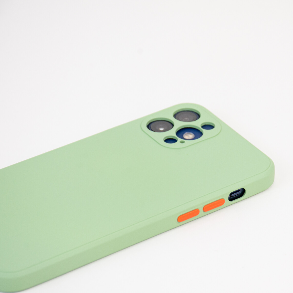Estuche Funda De Silicona Para Iphone 12 Pro - Verde Claro 