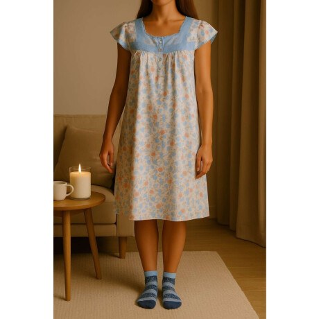 Camison algodon Celeste