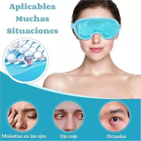 Antifaz De Gel Relajante Frio Calor Celeste