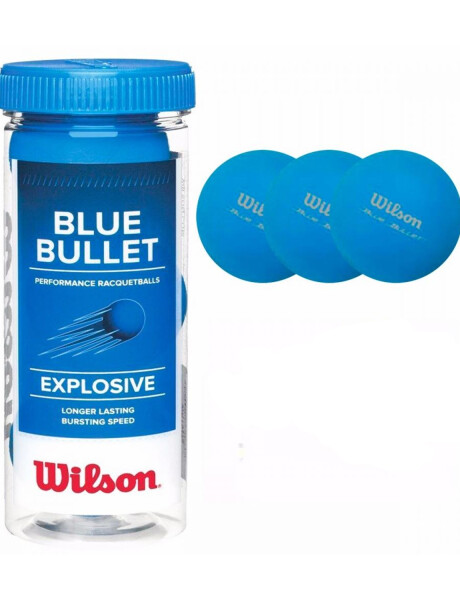 Tubo x3 pelotas de frontón Wilson Blue Bullet Tubo x3 pelotas de frontón Wilson Blue Bullet