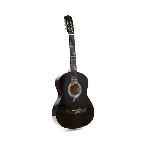 Guitarra Criolla Clasica Tamaño 4/4 39 Para diestros Con Estuche Funda Y Puas Imback Color Negro Guitarra Criolla Clasica Tamaño 4/4 39 Para diestros Con Estuche Funda Y Puas Imback Color Negro