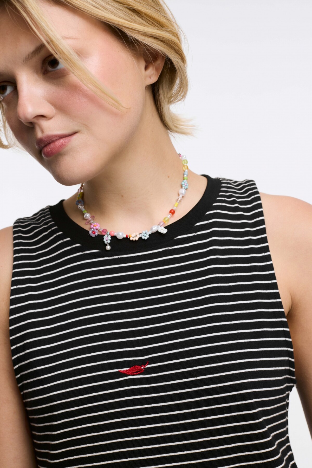 Vestido Sanza Negro Rayas