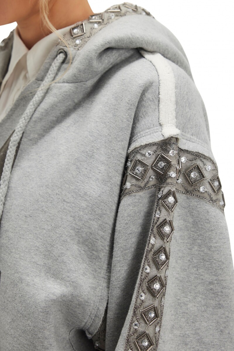 Hoodie Sparkle Gris