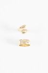 Set 2 anillos wavy dorado