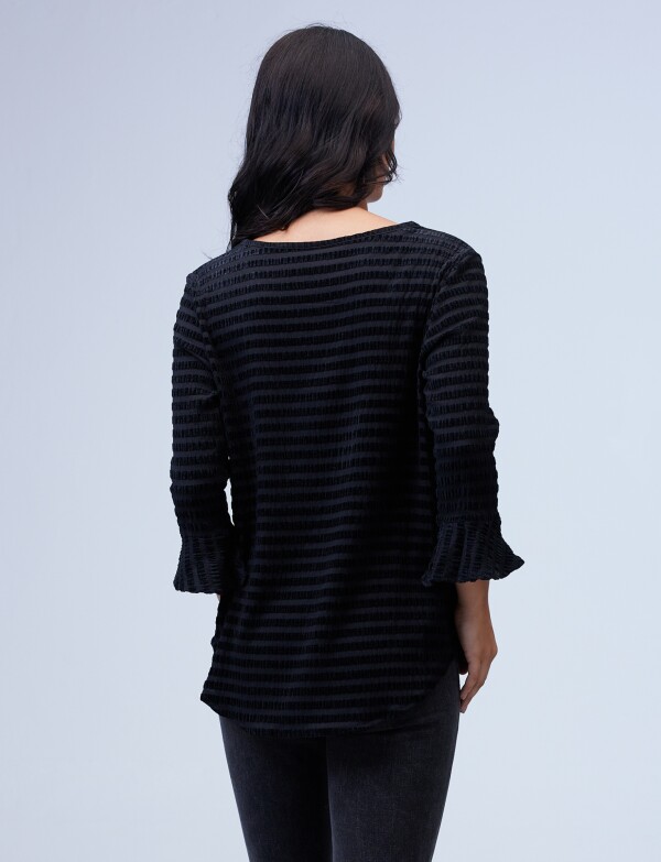 Blusa Manga Acampanada NEGRO