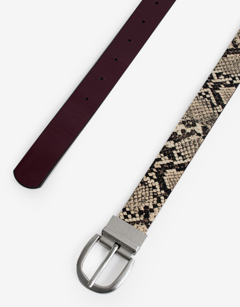 Cinturones y Fajas Cinturón Reversible - Estampado Animal Print
