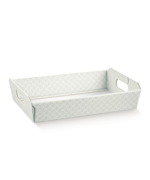 BANDEJA 40X30X12 cm MATELASSE GRIGIO PERLA