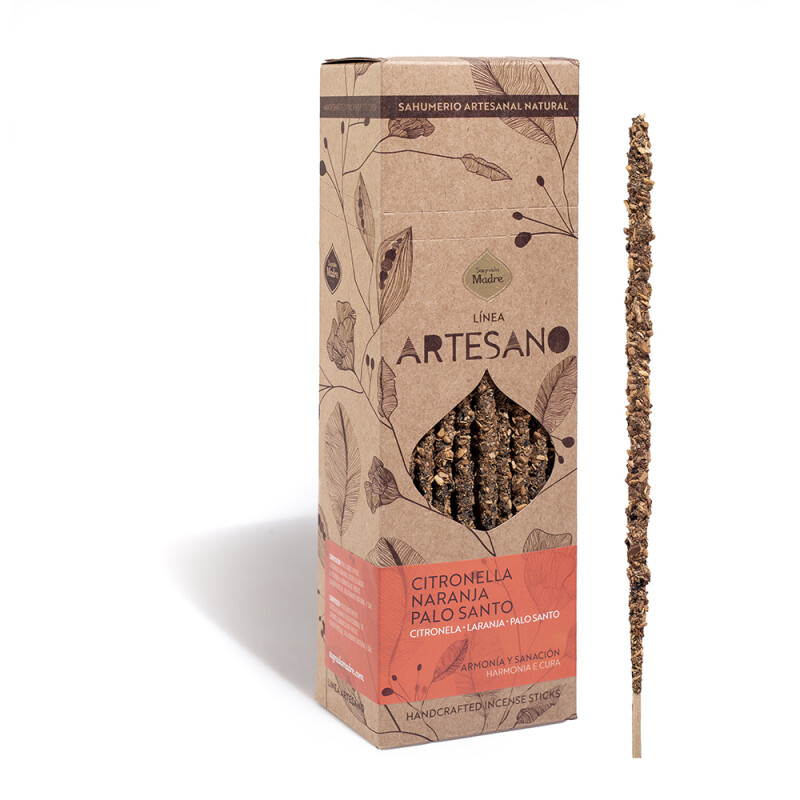 INCIENSO LÍNEA ARTESANO SAGRADA MADRE X30 Citronella/naranja/palo Santo
