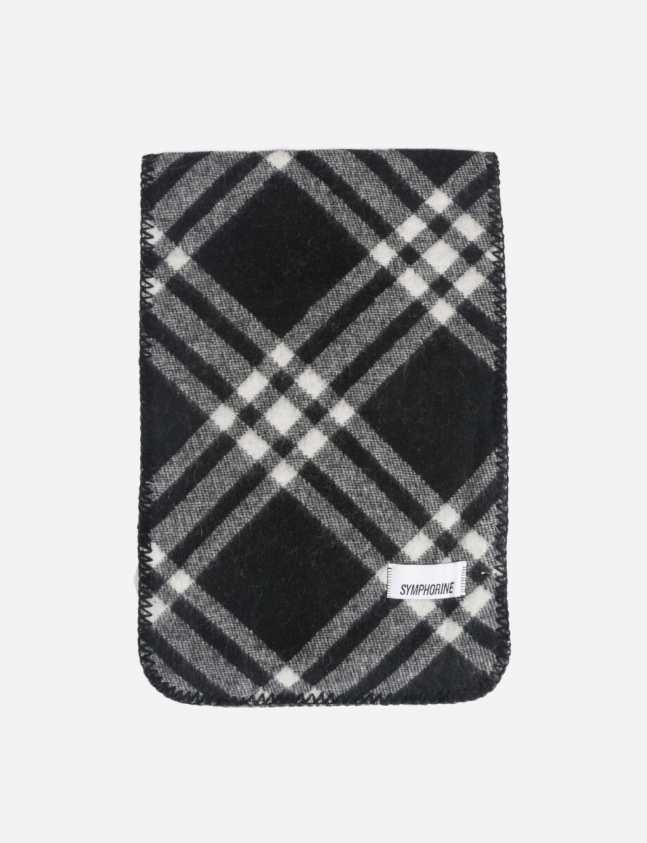 Bufanda rombos reversible - negro 