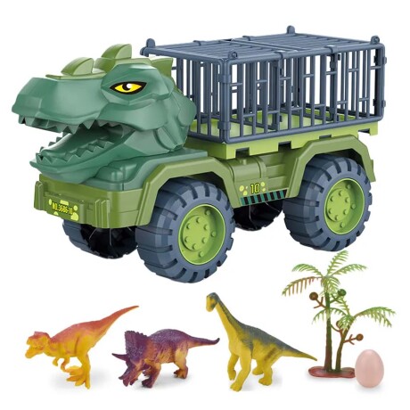 Camión Vehículo Dinosaurio con Animales Juguete para Niños Tiranosaurio