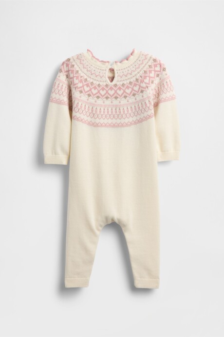 Enterito Buzo Fairisle Bebé Barely Pink