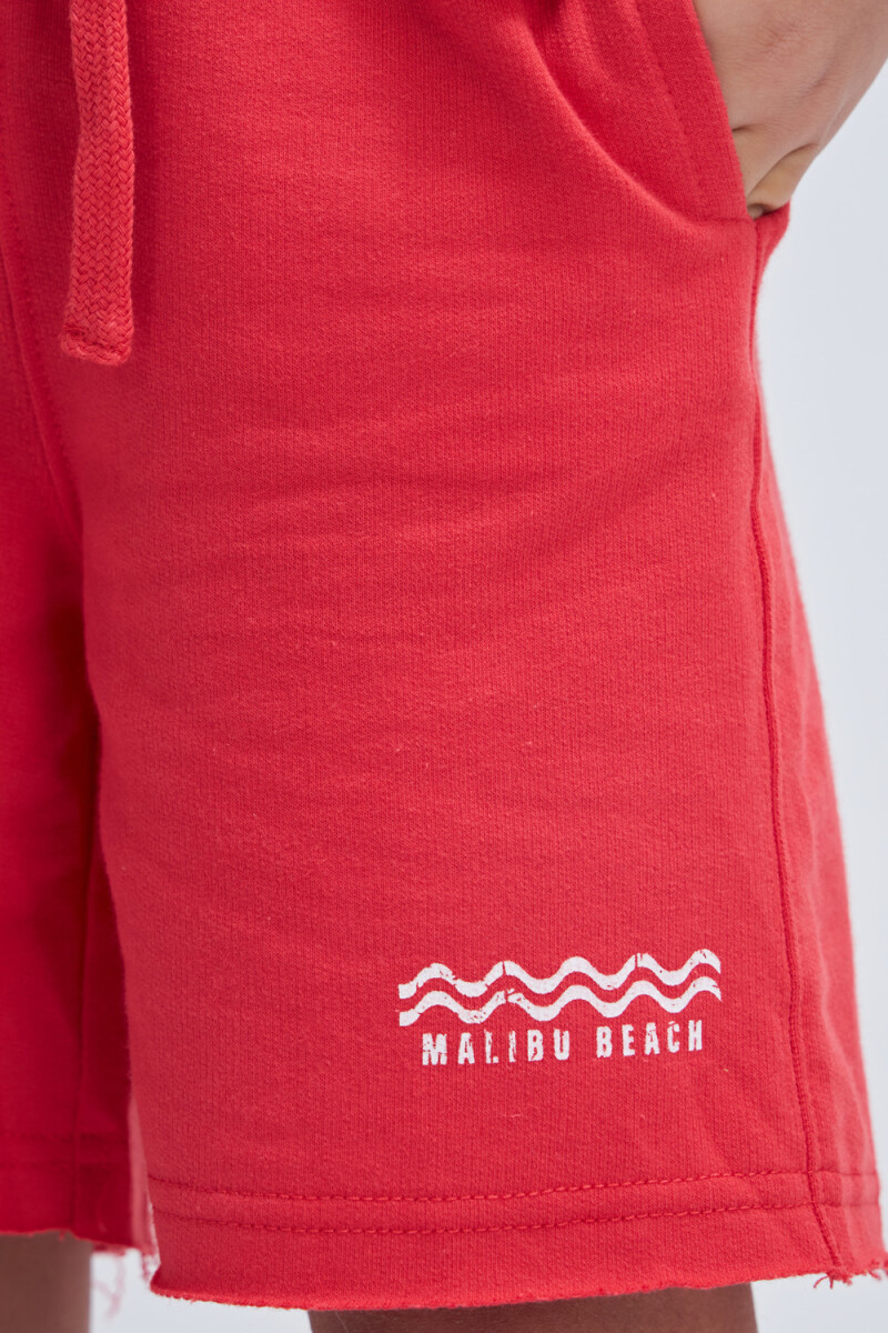 Short deportivo liviano California- Rojo