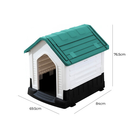Casa Cucha Mascota Perro L 76x84x69 Resistente + Accesorio Verde