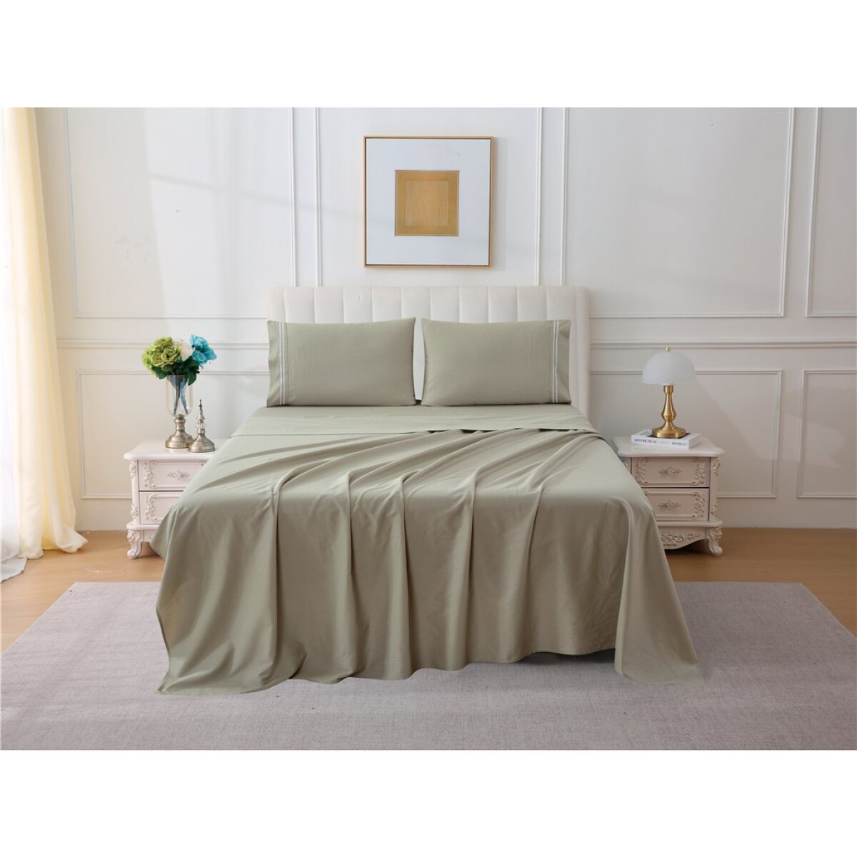 JGO SABANA BORDADO ALG 200H FULL 140x190+30CM TAUPE 