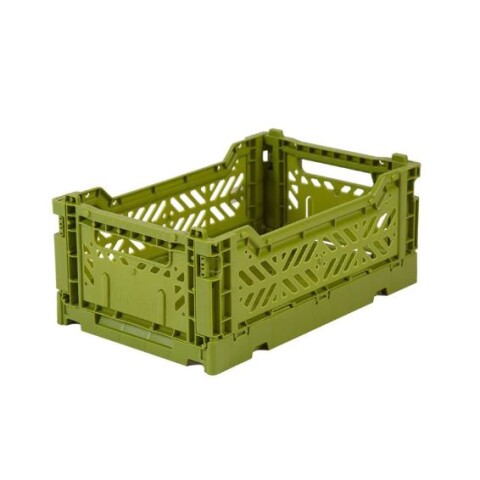 Caja organizadora plegable y apilable Mediana Olive