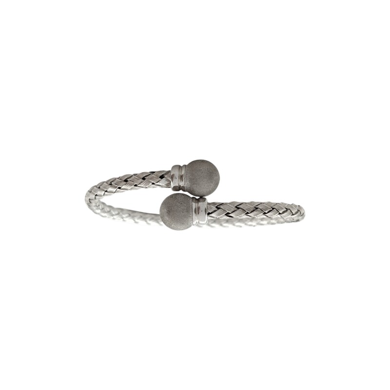 Brazalete tejido de bolas-Plata 925-Sin Piedra-BR3019 sinpiedra