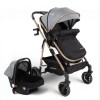 Coche de bebé Bebesit Travel System Jumbo con Baby Silla Gris